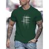 Men's Line Pattern T-Shirt Breathable Casual Street Trend 3D Printing