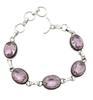 Pink Quartz Gemstone Silver Plated Handmade Bracelet Jewelry BR 27