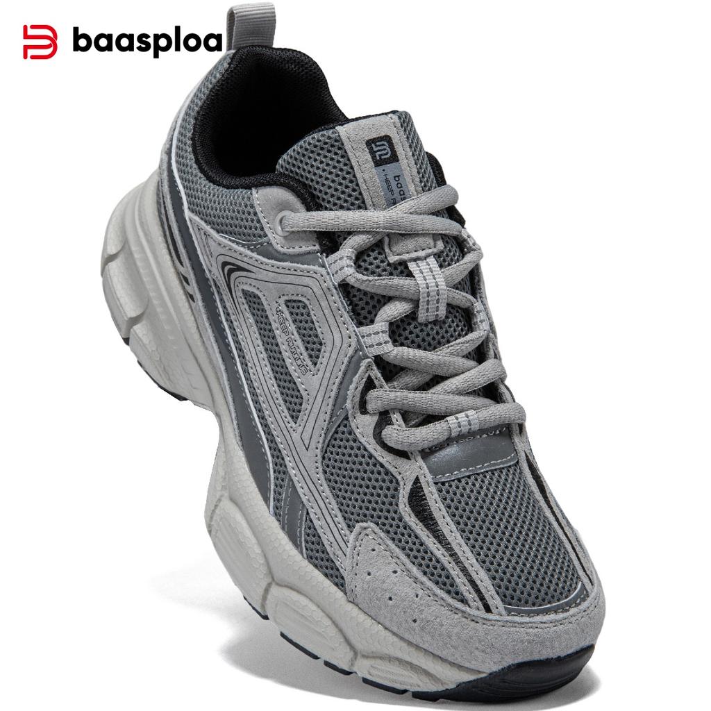 BAASPLOA Women's Mesh Running Shoes Breathable Thick-soled Height-increasing Sports Shoes Lightweight Casual Shoes Vintage Trendy Shoes