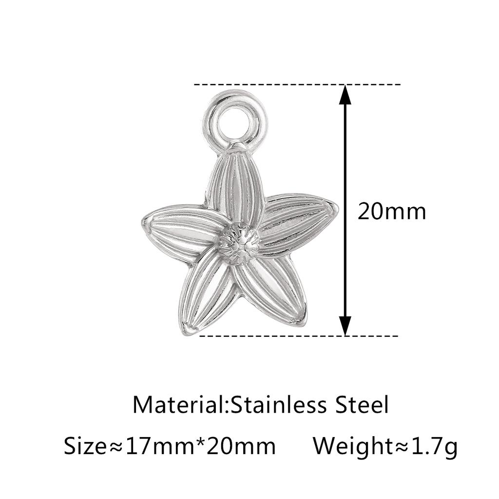 3Pcs Bowknot/Angel/Four Leaf Clover/Flower Charm Stainless Steel Pendant DIY Handmade Craft Necklace Bracelet Jewelry Making