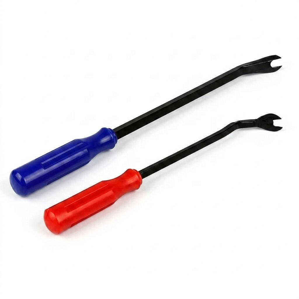 Auto Trim Panel Clip Puller Car Door Fastener Rivet Removal Tool Kit красный