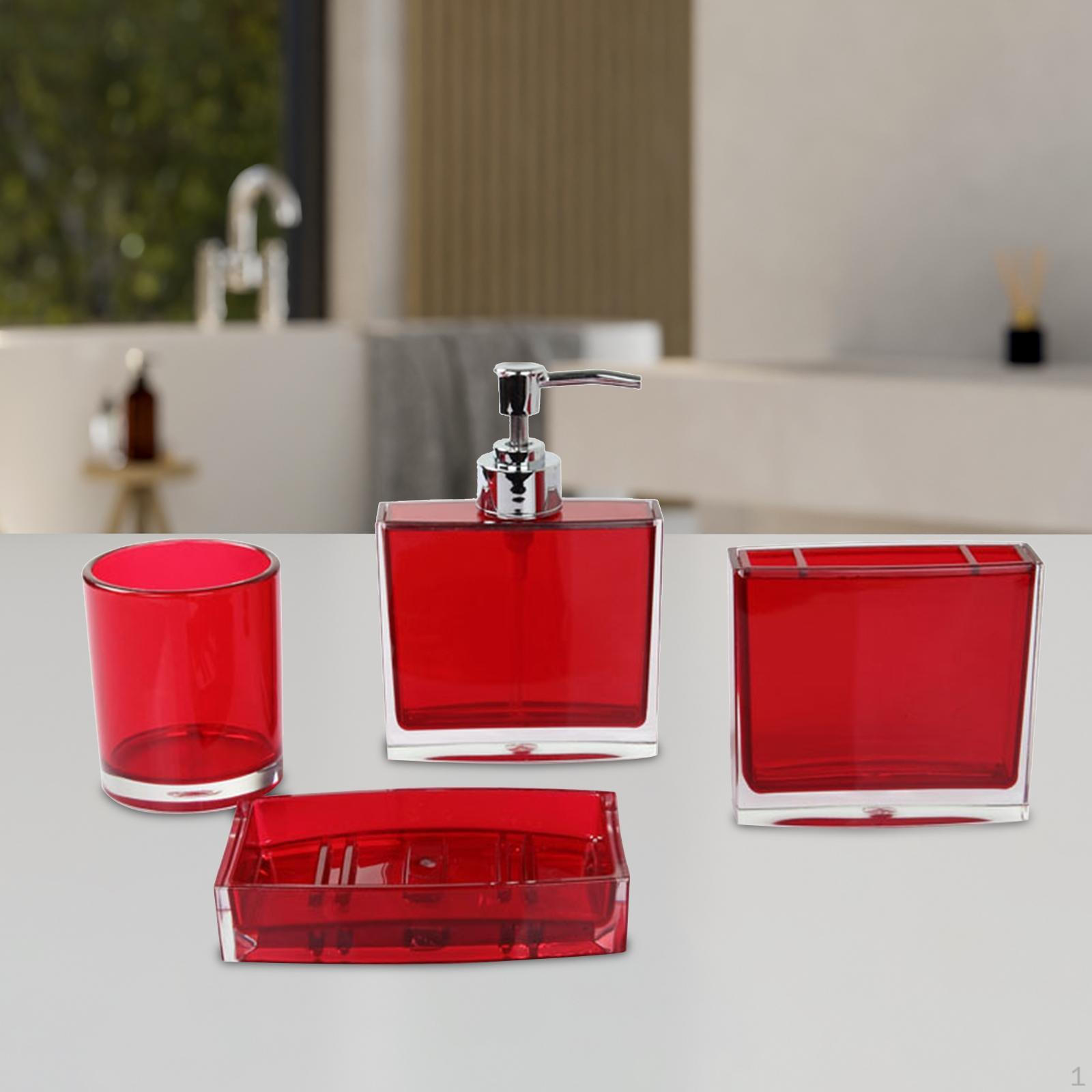 

4 предмета держатель для зубной щетки стаканчик набор дозатор лосьона органайзер туалетные принадлежности ополаскиватель для полости рта ванная комната