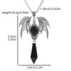 Gothic Vampire Bat Necklace For Women Man Fashion Witch Jewelry Accessories Red Crystal Vintage Bat Pendant Necklace