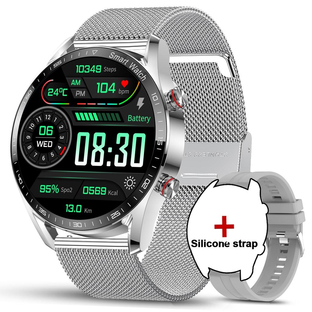 New Bluetooth Call Smart Watch Men Heart Rate Health Monitoring Voice Assistant Waterproof Fitness Tracker Sports Smartwatch