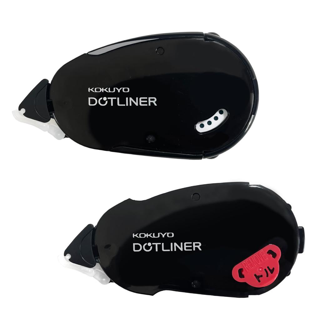 KOKUYO Dotliner Tape 1 Main Unit 1 Refill Glue, Black, + Tape, AM-TA-DM400-08ND-1R