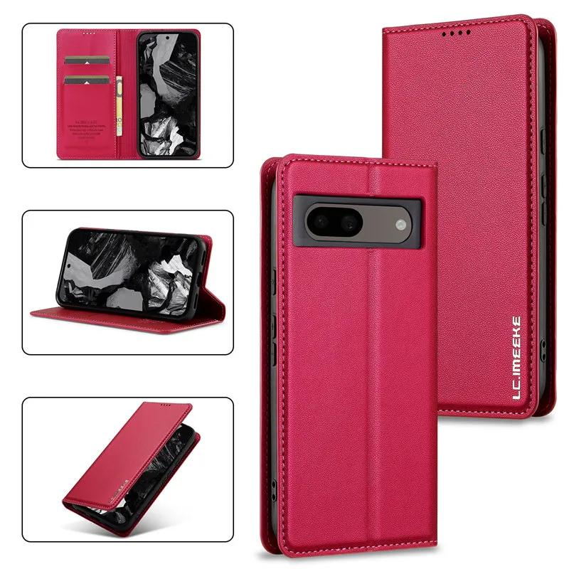 Magnetic Flip Leather Phone Case for Google Pixel 9 Pro XL 8 8A 7 7A Pixel9 Pixel8 Wallet Card Back Cover Etui Coque