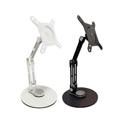 Foldable Desktop Computer Monitor Mount Stand For 19inch Displays with AntiSlip Base And VESA Compatibility