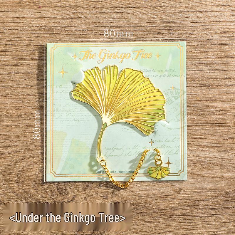 Classical Chinese Style Retro Leaf Metal Bookmark Gift for Students and Graduates