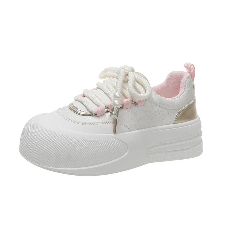 

Comemore Big Head High Quality Shoes Women 2024 Spring New Thick Bottom Casual Ladies Lightweight Shoe Female Platform Sneakers 40 рожевий