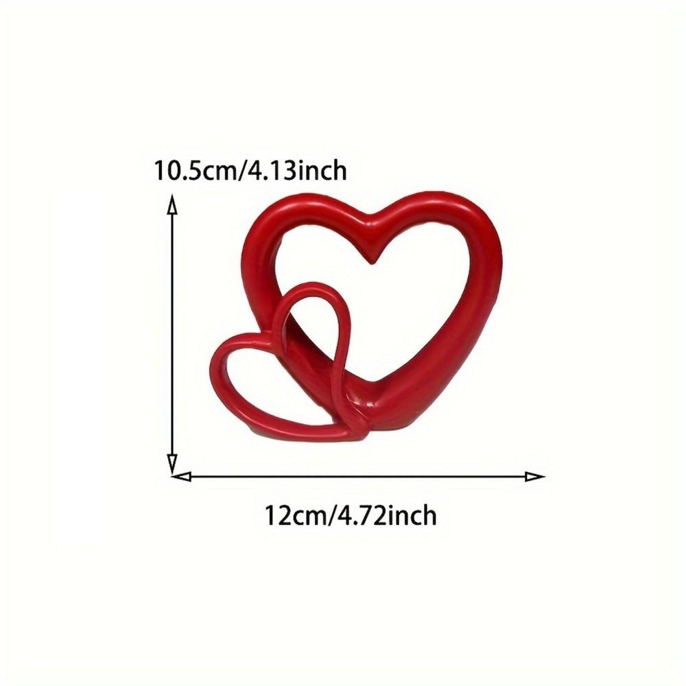 Decoration Valentine's Day Love Ornament Handicraft Double Hollow Heart Models  Couple