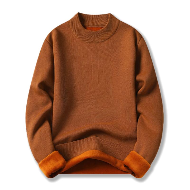

Winter New Style Half-high Collar Thickened One-piece Fleece Pullover Sweater 3XL