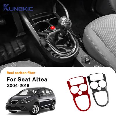 For Seat Altea 2004-2009 2010 2011 2012 2013 2014 2015 2016 Real Soft Carbon Fiber Sticker LHD RHD Car Gear Shift Frame Panel