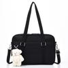 Borsa a Spalla JK in Tela Color Block per Studentesse - Borsa a Mano per College Giapponese