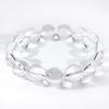 Large 14mm Crystal Bracelet Length LL Natural Stone Power Stone Simple Prayer Beads Bracelet [Shinjuku Ginnokura] Approx. 20.5cm (Men's Size)