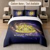 Custom Bedding Set Newcastle United FC Pattern, Print Name Text 1 Duvet Cover Plus 2 Pillowcases Home Textile