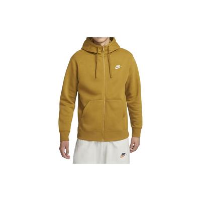 Roupa Esportiva Club Fleece Cor Sólida Jaqueta Casual com Capuz Masculina Jaqueta Bronze BV2646-716