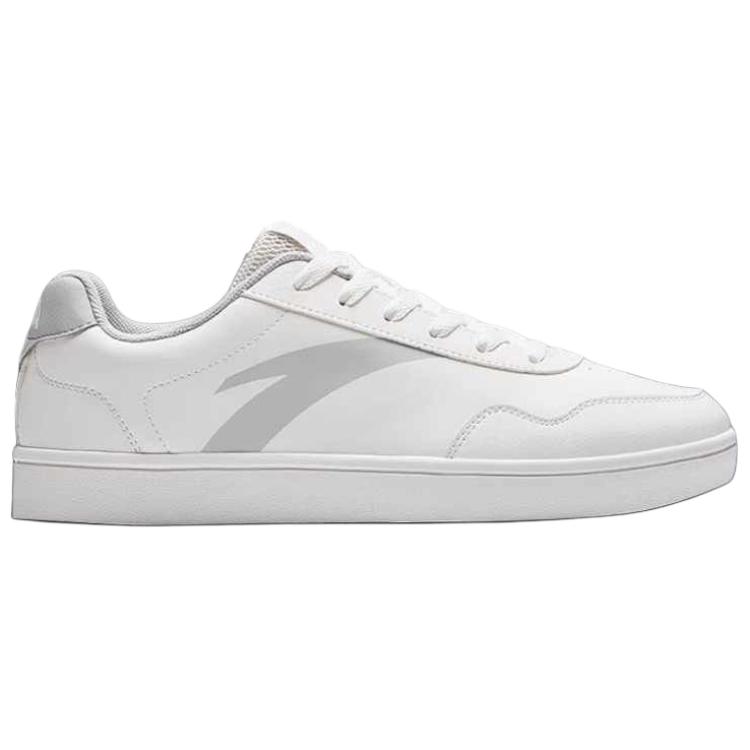 Anta Fashion Casual Comfortable Versatile Shock Absorbing Lightweight Non-Slip Low-Top Skate Shoes Men Sneakers Ivory-White Cloud-Gray 912538041-2