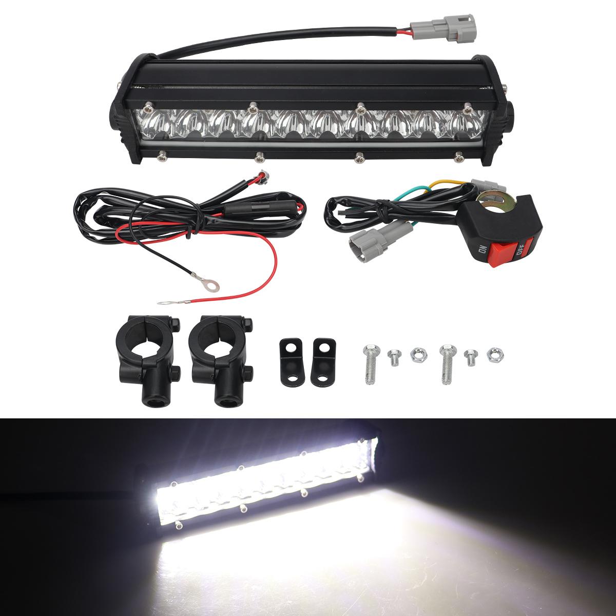 Motorcycle Headlight Light Handlebar LED Light Bar Set 60W LED With switch Kit Fits Most 7/8” Handlebars White Yellow Flicker белый