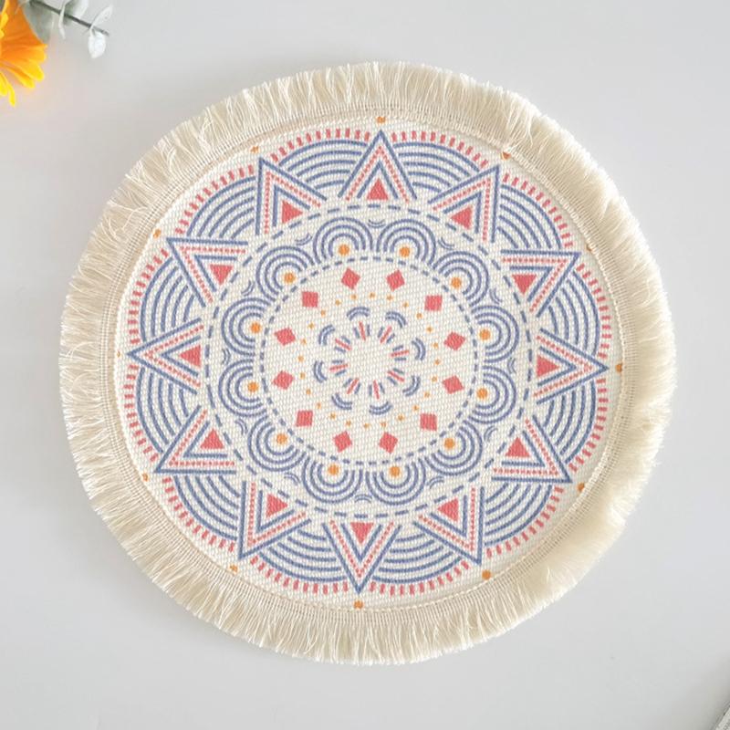 

Простые ручные джутовые подставки для столовых приборов в стиле Ins, декоративные подставки из хлопка и льна в стиле ретро