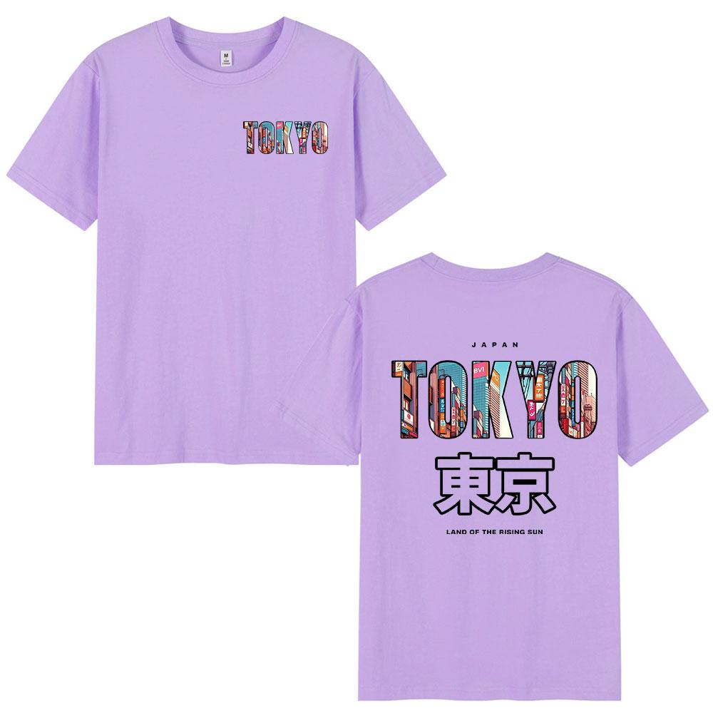 Japan Tokyo Printed T Shirts Unisex Women Clothing Fashion Vintage Short Sleeve Tshirt 100 Cotton Short Sleeve T Shirt Streetwear