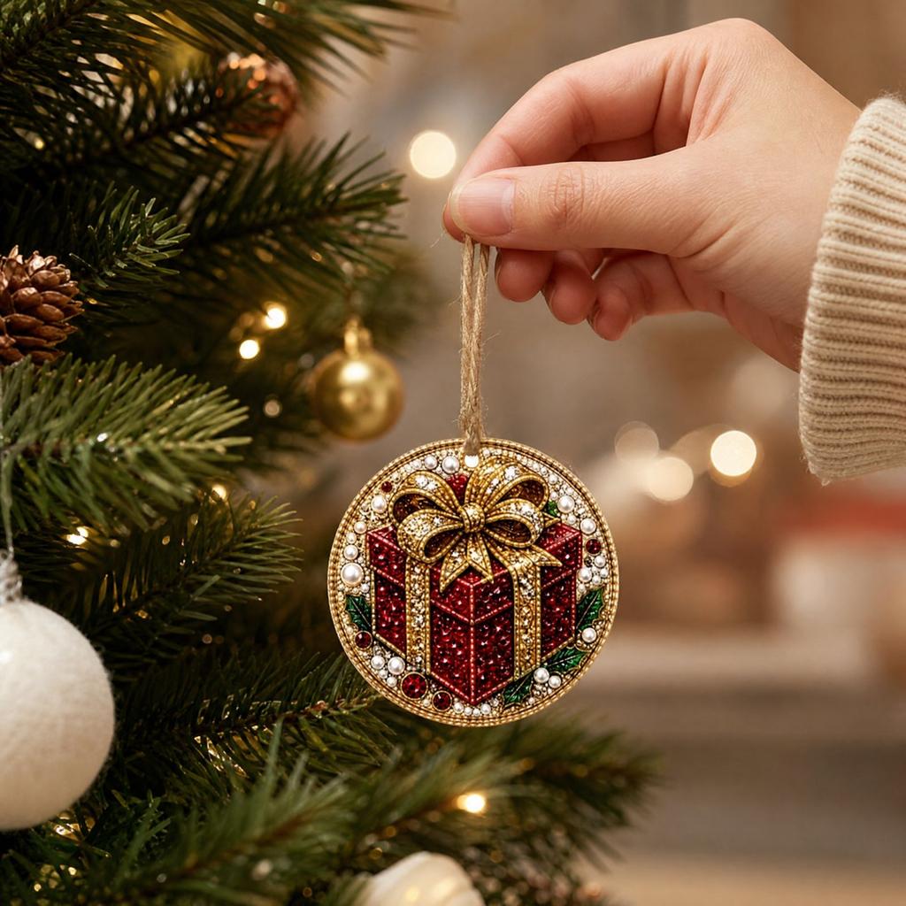 Christmas Tree Ornament, 2D Christmas Hanging Decoration, 1 Material