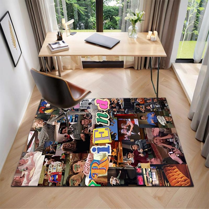 

1Pc Friends theme Printed rectangle carpet, home door mat, outdoor travel protection carpet A6 40x60cm( 15x23in )