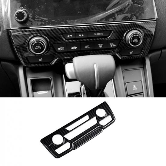 For Honda CRV CR-V 2017-20 Carbon fiber Style Center Console CD Panel Cover Trim