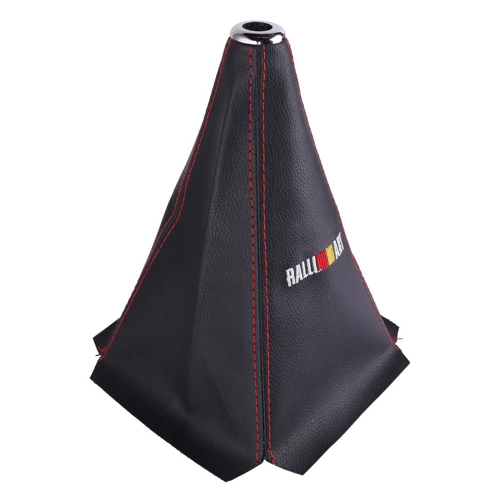 RALLART PU Leather Gear Shift Knob Dust Cover for Mitsubishi Vehicles