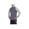 adidas Stand Collar Pattern Printed Color Block Long Sleeve T-Shirt Men Tops Gray HU1316