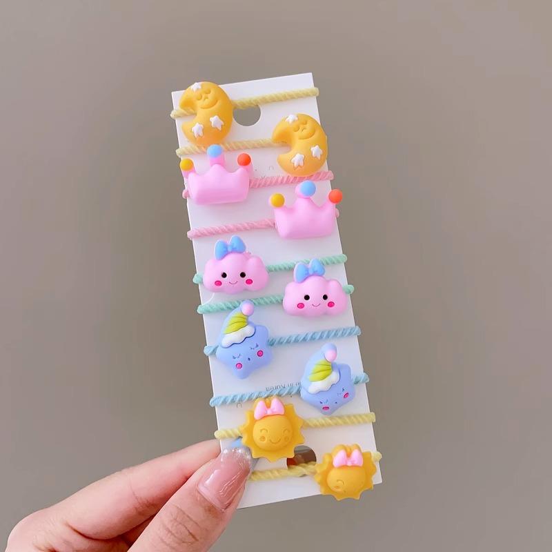 10-30PCS/Set, Cute Cartoon Animals, Hair Bands, Girls, Elastic Rubber Band, Headwear, Hair Accessories