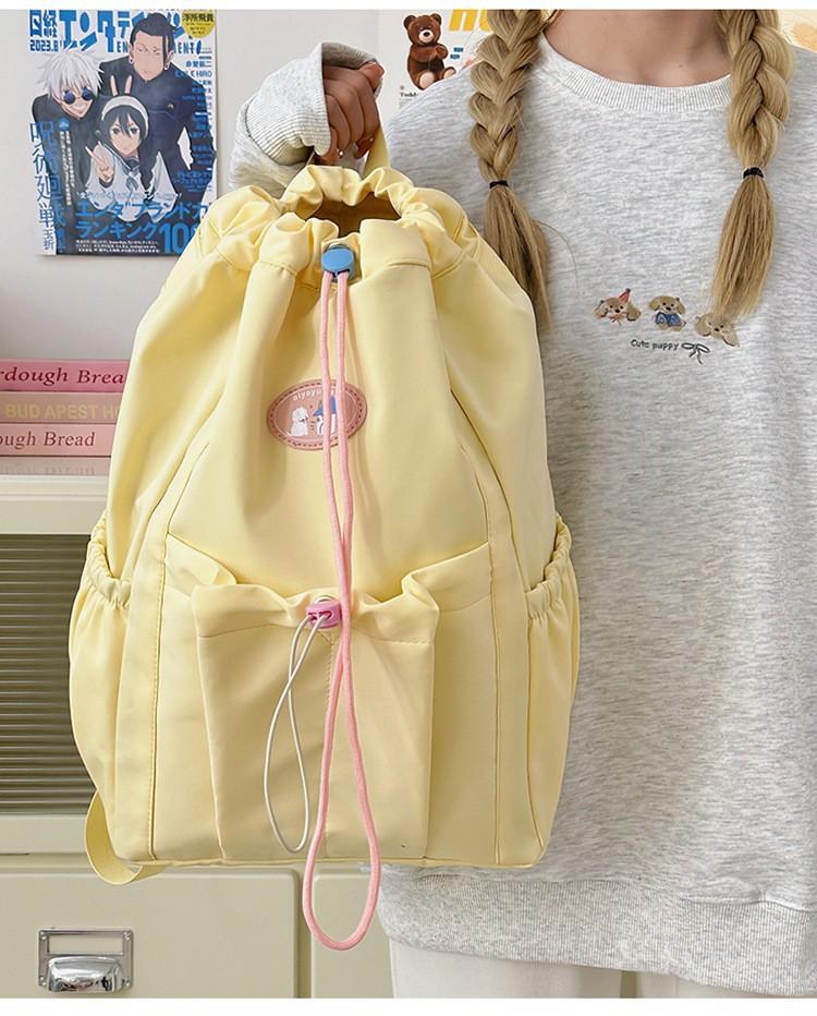 High-value schoolbag, new girl's heart drawstring bundle, commuter travel backpack, student class versatile backpack