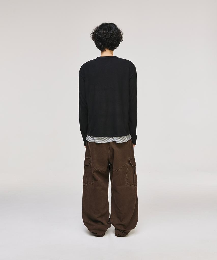 SIGNATURE Parachute Cargo Cotton Pants [Brown]