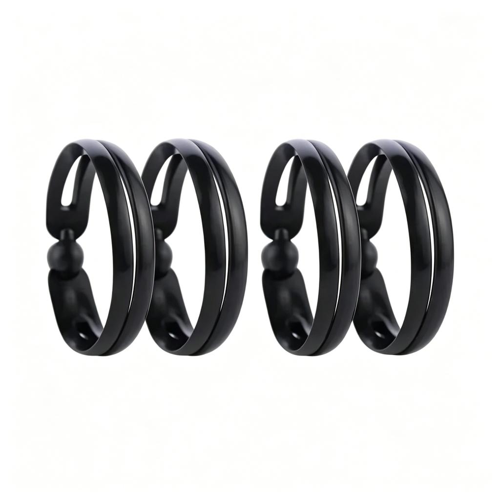 4pcs Magic Twist Donut Bun Clip DIY Ponytail Hair Styling Tools Black Mushroom Head Hair Reel for Bobo and Ball Head Hairstyles