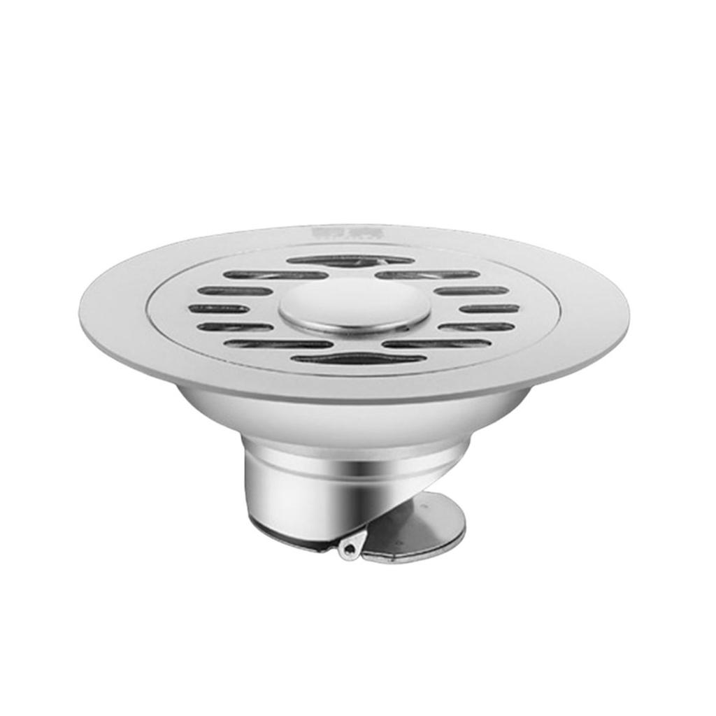 Round Shower Floor Drain AntiOdor Stainless Steel Floor Strainer Hair Catcher for Bathroom Kitchen Balcony Garage
