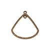 Irregular Oval Frame Connectors Moon Hammered Texture Links For Earring Making