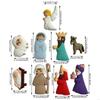62KD 9Pcs Christmas Collection Button Novelty Nativity Scene Flat Back Embellishments Charm for Craft DIY Holiday Projects