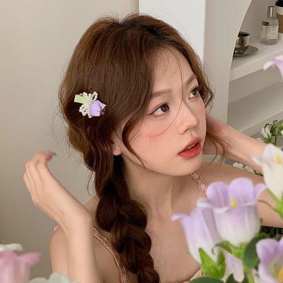Journal Doux~ Épingle à Cheveux Perle Tulipe Fée Mori Beauté de Fée Sens Premium Niche Frange Heurtoir Latéral Épingle à Cheveux