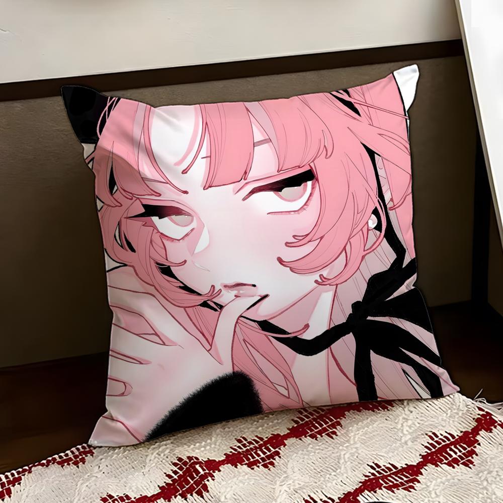 AnimeLove Angel Cushion Cover Reversible Soft Durable Pillow Cover Home Car MultiScene Use for Daily Comfort