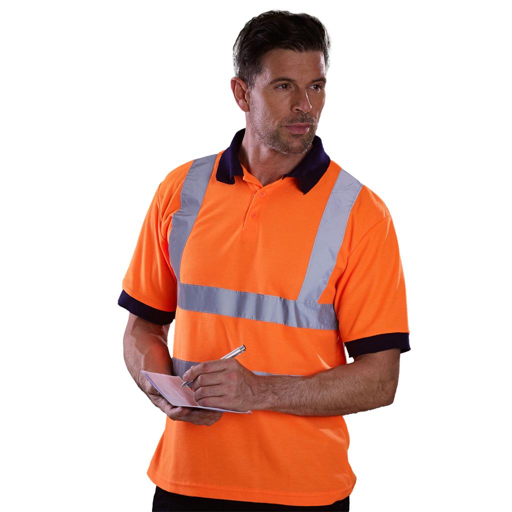 Yoko Unisex Hi-Vis bezpečnostní polokošile pro dospělé s krátkým rukávem