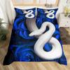 Snake Duvet Cover Python Bedding Set Gift for Teen Adult, Rainforest Animal Snake Comforter Cover Wildlife Reptiles Quilt Cover