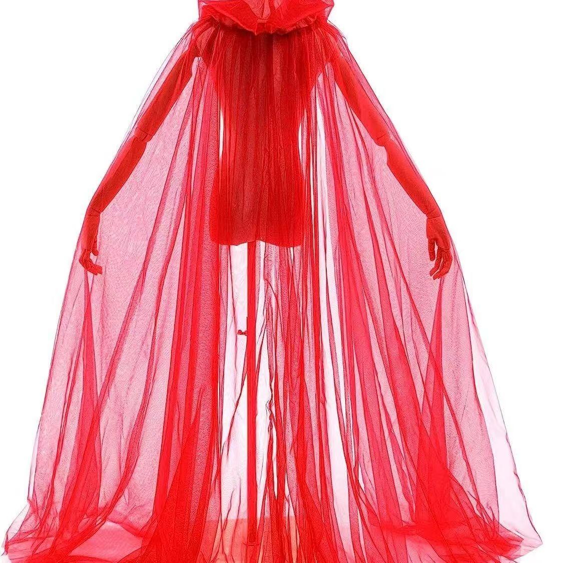 

Черная свадебная шаль плащ ведьмы для косплея на Хэллоуин накидка для игры костюм для вечеринки реквизит праздничный наряд костюм вампира 150CM красный