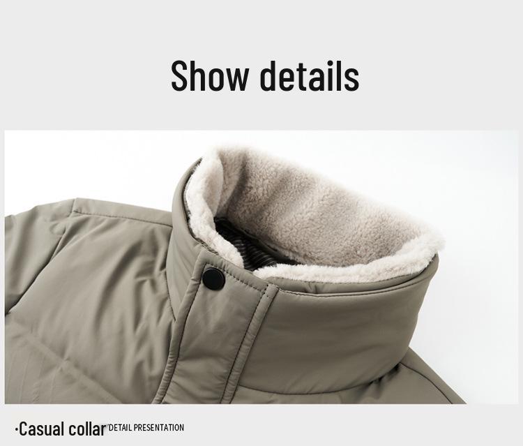 Herren Winter Dicke Daunenjacke - Kurz, Übergröße, Lässige lockere Passform, 90% Weiße Entendaunen