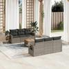 VidaXL Garden Lounge Set with Cushions 7 Pcs, Patio Sofas, Patio Furniture Set, Outdoor Furniture, Grey 3224457
