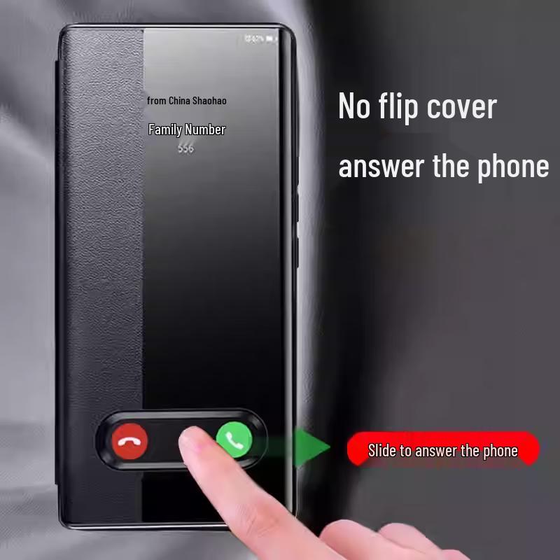 Ekakashop Business Leder Flip Case für Honor 500 Pro