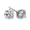 Silver Classic Zircon Four-Claw Stud Earrings Unisex Personalized Fashion Trendy Temperament Earrings