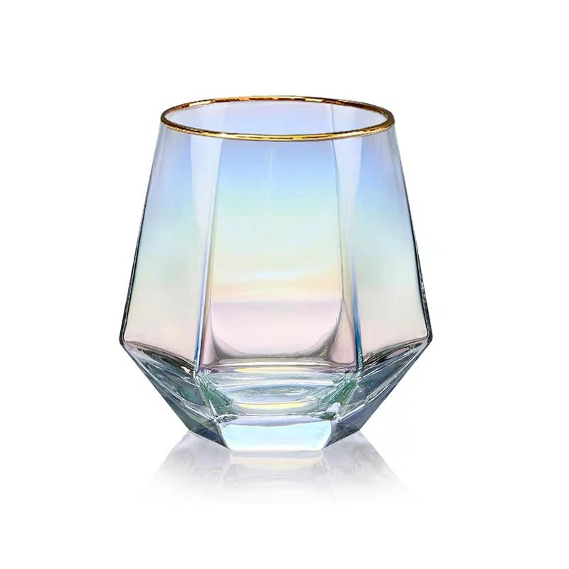 Hexagonal Edge Wine Glasses for Red or White Wine Transparent Cocktail Cup Party Bar Club Champagne Glasses Drinking Tools