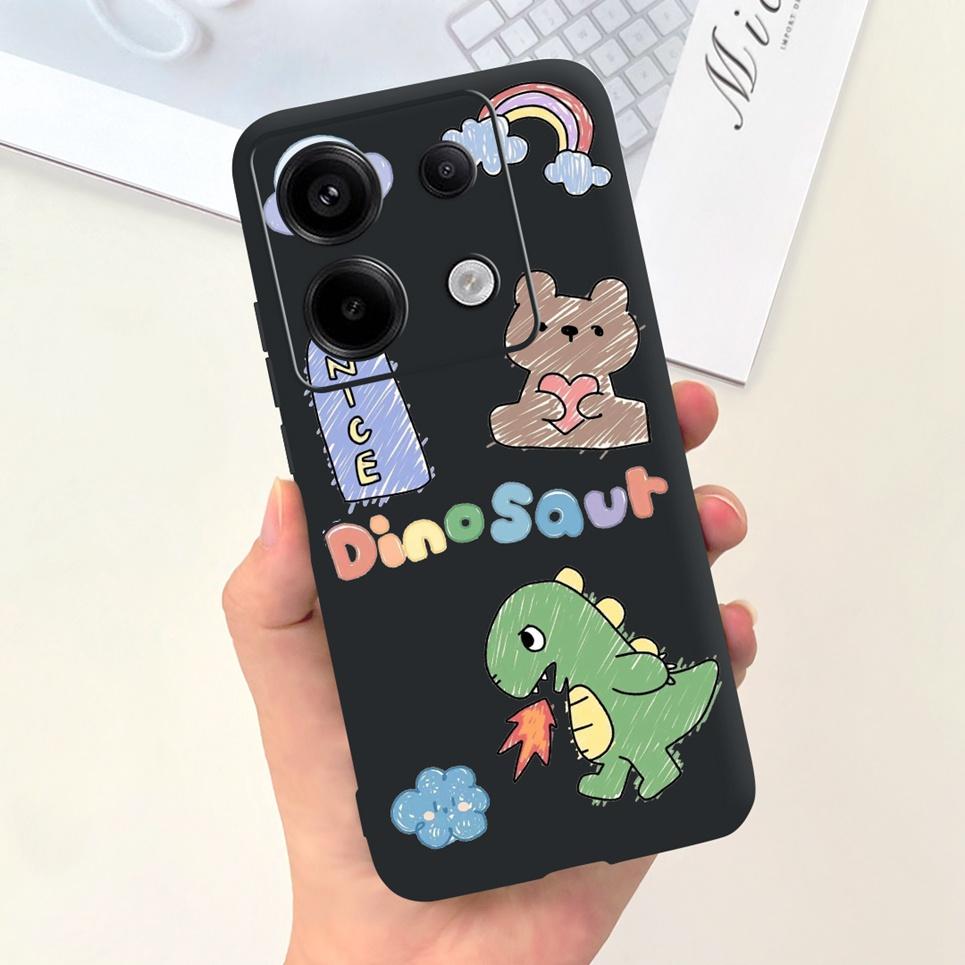 For Xiaomi Poco X6 Pro 5G Phone Case Xiaomi Poco M6 Pro 4G Back Cover Cartoon Cool Style Child's Coque Funda Soft Silicone TPU