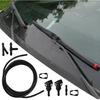 Premium Universal Car Windshield Wiper Washer Squirter Nozzle Spray Jet Kit Fluid Hose T