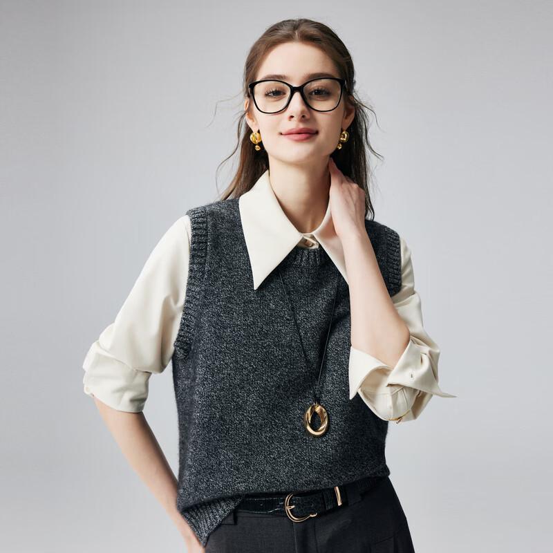 

Женский утолщенный кашемировый вязаный жилет с круглым вырезом Paro XL (170/110)