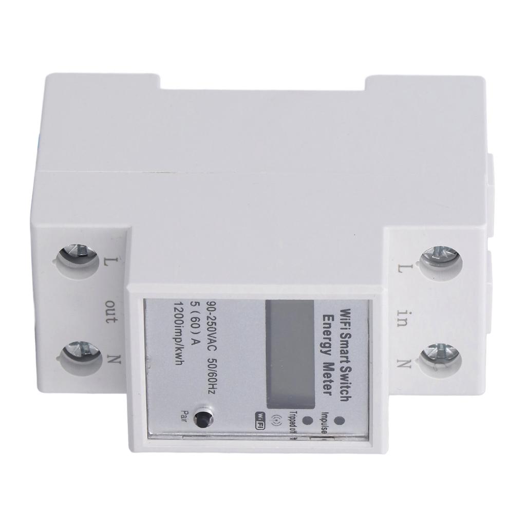 WIFI Smart Energy Meter LCD Display Household for Tuya 1 Phase 2P Din Rail ZMAI?90 AC90?250V